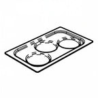 Thumbnail image #1 for G.E.T. Frilich 6254520 Replacement Cooling Pack Holding Insert, White, Gastronorm Full-Size Cold Food Display