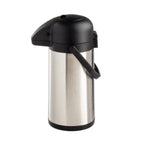 Thumbnail image #1 for TableCraft Products Cash & Carry 12658 Stainless Steel Push-Button Vacuum-Insulated Airpot, 2.5 L (84 oz)