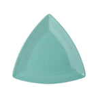Thumbnail image #1 for Tuxton China Concentrix CIZ-1248 Ceramic Plate, 12-1/2", Triangular, Wide Rim, Island Blue Case of 6