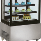 Thumbnail image #5 for Omcan USA 39540 Refrigerated Bakery Display Case, Square Glass, Full-Service Floor Model, 13 Cu. Ft., Stainless Steel
