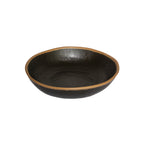 Thumbnail image #1 for G.E.T. Pottery Market B-310-BR . . Melamine Entrée/Salad/Pasta Bowl, 1.5 qt, 10 in Round, 2.25 in High, Brown with Clay Trim 1 Dozen