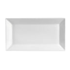 Thumbnail image #1 for CAC China Kingsquare KSE-14 Rectangular Porcelain Platter, 13" x 7-1/4" x 1", Super White 1 Dozen