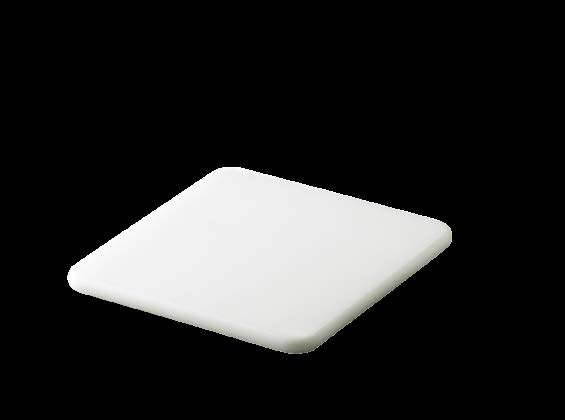 Product image #2 for San Jamar White Co-Polymer Bar Cutting Board, 6 x 9 x 1/2 Inch
