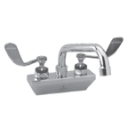 Thumbnail image #1 for Component Hardware Encore KL45-4006-SE4 Wall-Mount Commercial Faucet, 4" Centers, 6" Stainless Steel Swing Spout, Compression Valves
