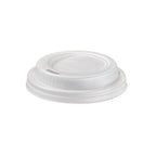 Thumbnail image #1 for Tableware Solutions USA Q3007 Disposable Cup Lid, PLA, White, Biodegradable/Compostable Case of 1000