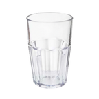 Thumbnail image #1 for G.E.T. GET 9910-1-CL . . Double Rock Tumbler, 10 oz, Clear SAN Plastic, Smooth Finish Dozen Case of 6 Dozen