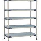 Thumbnail image #1 for Metro MetroMax i MX-1872GF-63-S5 Stationary Polymer Shelving Unit, Starter, 5-Shelf, 18"D x 72"W x 63"H