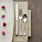 Thumbnail image #2 for 1880 Hospitality Inn Classic by Oneida® 2305SADF 4" 18/10 Stainless Steel Demitasse Coffee Spoon, Fluted Border, Beveled End Pack of 3 Dozen