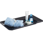 Thumbnail image #1 for G.E.T. Milano ML-10-BK . . Rectangular Melamine Wide-Rim Plate, 15 x 8 in, Black, with Rubber Feet Case of 12