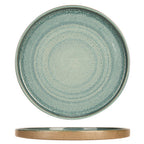 Thumbnail image #1 for Tableware Solutions USA Basalt, Cosy & Trendy 3945021 Ocean Green Stoneware Plate, Round, 8.2 in, Deep Rim Case of 6