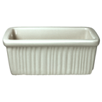 Thumbnail image #1 for International Tableware Roma RO-226-AW Ceramic Sugar Packet Holder, American White, Rectangular Fluted, 5"W x 3-1/4"D x 2"H Case of 2 Dozen
