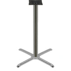 Thumbnail image #1 for Oak Street B30CHR-BAR Bar-Height Steel Table Base, 30 x 30 in Base Spread, 3 in Column, Chrome