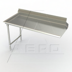 Thumbnail image #1 for AERO Manufacturing Aerospec 2CD-L-36 Clean Dish Table, Right-to-Left, 36"W x 30"D x 43"H, 14-Gauge 304 Stainless Steel, 10"H Backsplash