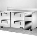 Thumbnail image #5 for True Mfg. - General Foodservice TWT-67D-4-HC 2-Section Deep Worktop Refrigerator with 4 Drawers, Stainless Steel, Self-Contained R290