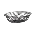 Thumbnail image #1 for TableCraft Products Artisan BK17412 Oval Black Powder-Coated Metal Serving Basket, 11.75 x 9 x 3 in Case of 6