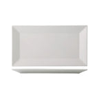 Thumbnail image #1 for CAC China Niagara NGA-14 Porcelain Rectangular Platter, 13" x 7-1/4" x 3/4", Bone White 1 Dozen