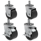 Thumbnail image #1 for Hoshizaki HS-5288@1 Commercial Refrigeration Caster Set, 4-Inch, Set of 4, Two with Brakes, for RM Merchandisers