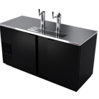 Thumbnail image #1 for Fagor Refrigeration FDD-69-N Draft Beer Cooler, 3-Keg Capacity, Black Exterior, Single and Double Faucet Towers