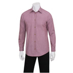 Thumbnail image #1 for Chef Works Chambray SLMCH005-DUR-L Men's Chambray Dress Shirt, Dusty Rose, Long Sleeve, Large, Cotton/Poly