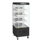 Thumbnail image #1 for Rotisol USA Essentiel 6MCV4LS Heated Food Display Merchandiser, Front-Loading, 4 Shelves, Digital Thermostat, Radiant Heat