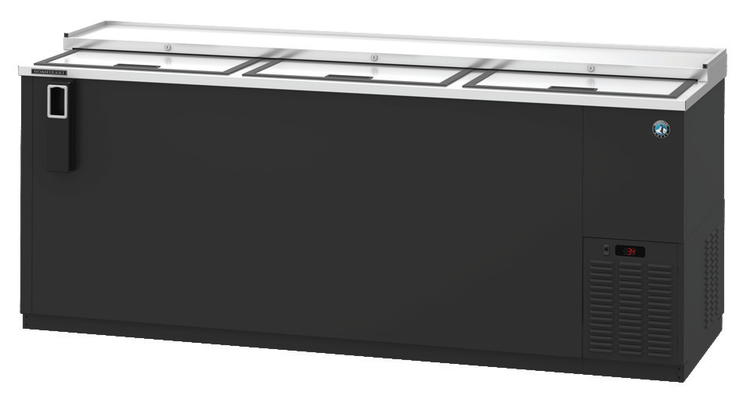 Product image #5 for Hoshizaki CC80 Three-Section Reach-In Bottle Cooler, 80-Inch Wide, 24.67 Cu. Ft., Side-Mount Self-Contained Refrigeration