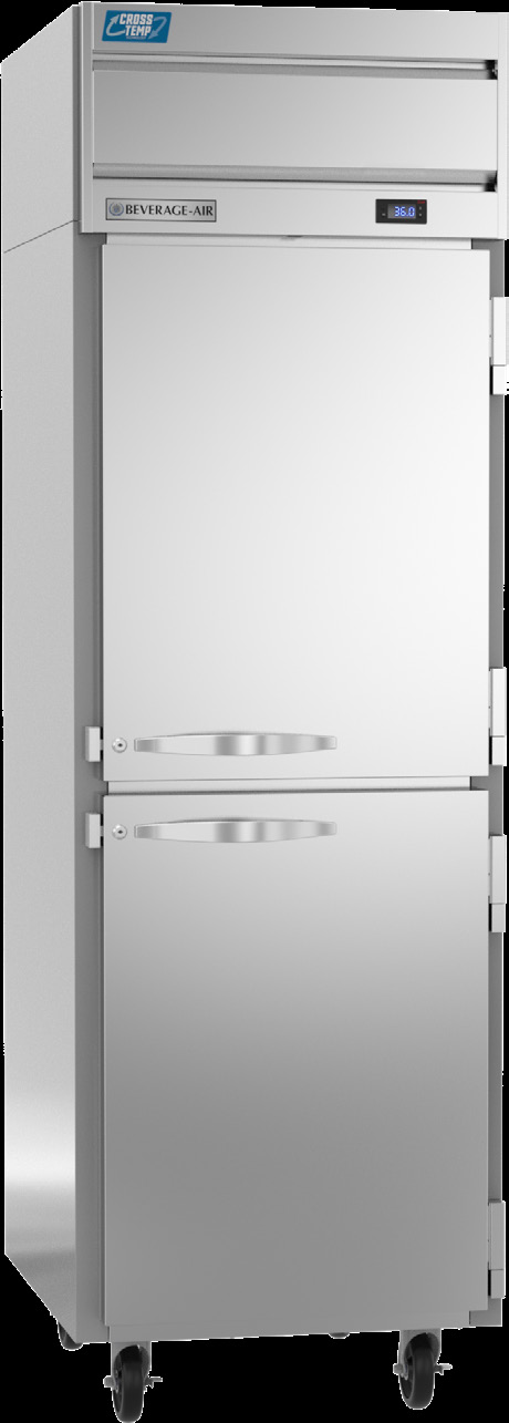 Product image #7 for Beverage-Air Cross Temp® Full-Height Convertible Reach-In Refrigerator/Freezer, 1-Section, 23.1 Cu. Ft., Top-Mounted Self-Contained, 2 Half Solid Doors