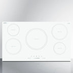Thumbnail image #5 for Summit Commercial SINC5B36W 36-Inch White 5-Burner Drop-In Induction Cooktop