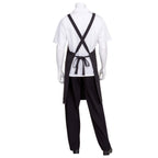 Thumbnail image #1 for Chef Works F35 -BWP-0 Pinstripe Bib Apron, 35-1/2"L x 31"W, Adjustable Cross-Back Ties, 2 Pockets, 65/35 Poly/Cotton