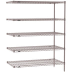 Thumbnail image #1 for Metro Super Erecta SE-2424K4-63-A5 Add-On Wire Shelving Unit, 24"W x 24"D x 63"H, 800 lb. capacity per shelf, 2000 lb. capacity per unit, 1" shelf