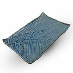 Thumbnail image #1 for Korin Inc PLL-461 Cornflower Blue Rectangular China Plate, 12-1/4"L x 8-1/4"W x 1-1/2"H