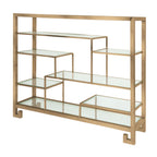 Thumbnail image #1 for Eastern Tabletop AC1765RZ Stainless Steel Multi-Level Double-Sided Tabletop Display Stand with Acrylic Shelves, 38-3/8"W x 9-7/8"D x 31-1/2"H