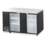 Thumbnail image #1 for Blue Air FSE LLC BBB69-3SG-HC Two-Section Back Bar Cooler, 69-1/8"W, 2 Locking Glass Hinged Doors, Stainless Steel Top