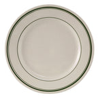 Thumbnail image #1 for Tuxton China Green Bay TGB-016 Ceramic Plate, 10-1/2 in, Round, Wide Rolled Edge 1 Dozen