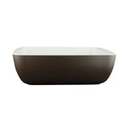 Thumbnail image #2 for G.E.T. Infinity - EGS B267098-WS/CH Square Melamine Bowl, 113 oz, Two-Tone White Speckle/Chocolate, 9-3/4" x 9-3/4" x 3" Case of 3