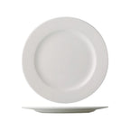 Thumbnail image #1 for CAC China Grand Canyon GDC-7 7-1/2" Round Porcelain Plate, Bone White, Glazed Foot Case of 3 Dozen