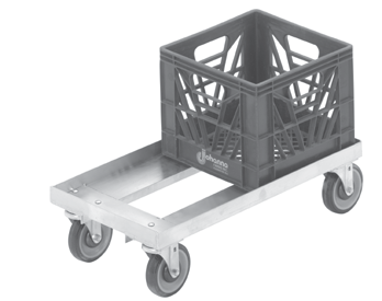 Product image #8 for Channel Manufacturing Aluminum Glass Rack / Milk Crate Dolly for One 20 x 20 Rack, 22 x 22 x 7.5 In.