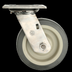 Thumbnail image #4 for Metro Super Erecta Stainless Steel Cart-Washable Rigid Plate Caster, 5-Inch Polyurethane Wheel, 300 lb Capacity