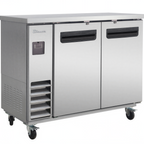 Thumbnail image #1 for Blue Air FSE LLC BLNBB-48S-HC Narrow-Depth Two-Door Back Bar Cooler, Solid Doors, Stainless Steel, 12.5 cu. ft.