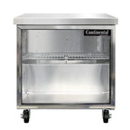 Thumbnail image #2 for Continental Refrigerator SW32NGD 32-Inch One-Section Worktop Display Refrigerator with Glass Door and Stainless Steel Flat Top
