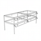 Thumbnail image #1 for Atlas Metal DTC-2 Triple-Deck Display Case for 36-1/4 in Units with Laminated Safety Glass