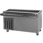 Thumbnail image #1 for Piper Products/Servolift Eastern Reflections R4-BCM Mobile Refrigerated 4-Pan Cold Serving Counter with Stainless Steel Top, Enclosed Fiberglass Base