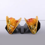 Thumbnail image #2 for G.E.T. Zen - EGS JW322-B . . 3-Slot Black Melamine Zig Zag Taco Tray, 6-1/2 x 5-1/8 x 2-1/4 in. Case of 6