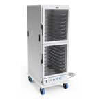 Thumbnail image #1 for Lockwood Manufacturing CA71-PFIN-CDD-R Mobile Insulated Heated Holding Cabinet, 16-Pan, Aluminum, Clear Dutch Doors