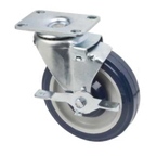 Thumbnail image #1 for 1880 Hospitality Focus Foodservice FPCST2X35 5-Inch Polyurethane Swivel Plate Casters with Brakes, 300-lb Capacity Case of 4