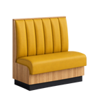 Thumbnail image #1 for ATSMFG ATS AT&S-ASD-KR42-6CH GR8 Karender Deuce Booth, single, 30" long x 42" high, 6-channel back, Upholstery and foam fitted over a computer-cut