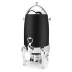 Thumbnail image #1 for Eastern Tabletop Ballerina 3133MB 3-Gallon Black 18/10 Stainless Steel Bullet Coffee Urn with Tower Lid and Canned Heat