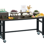 Thumbnail image #1 for Cal-Mil Vista 28619-72-140 Rectangular HDPE Table, 72 x 28 x 35 in, Mocha, Indoor/Outdoor