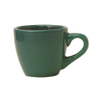 Thumbnail image #1 for International Tableware Cancun CA-35-G 3.5 oz Ceramic Coffee Cup with Handle, Green Case of 3 Dozen