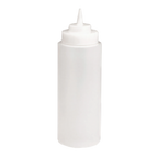 Thumbnail image #1 for TableCraft Products WideMouth 23363C 32 oz Clear Wide-Mouth Squeeze Bottle with Single Cone Tip Case of 12
