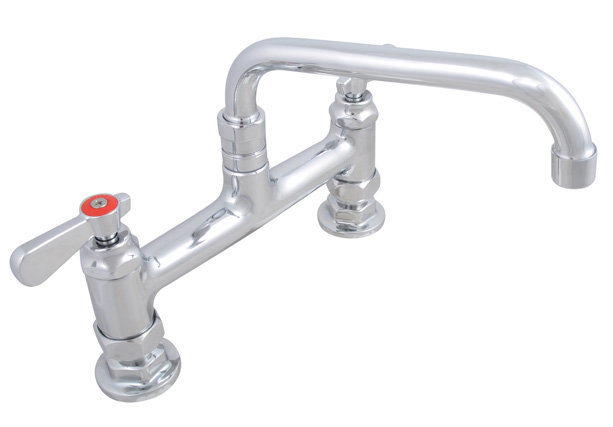 Product image #4 for John Boos Heavy Duty Lead-Free Deck-Mount Manual Faucet with 8-Inch Swing Spout, 8-Inch Centers, Chrome Finish